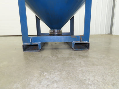 Hutco 43" Portable Steel Bulk Material Bin Gravity Hopper 28 Cu-Ft Fork Pockets