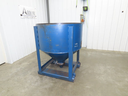 Hutco 43" Portable Steel Bulk Material Bin Gravity Hopper 28 Cu-Ft Fork Pockets