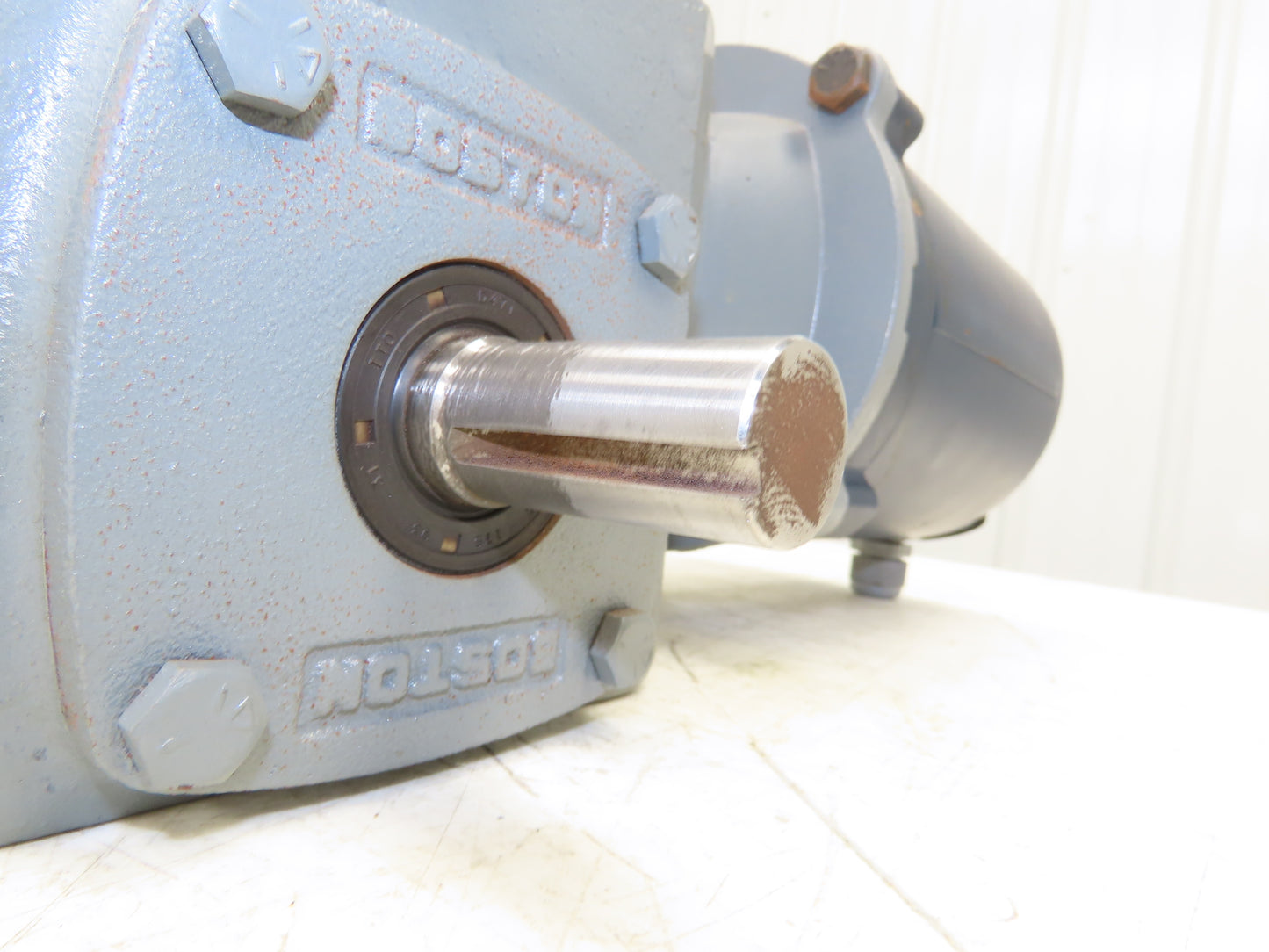 Leeson C4T17NC46A Gearmotor 30:1 Boston Gear Reducer 58rpm .5Hp 230/460V 56C LH