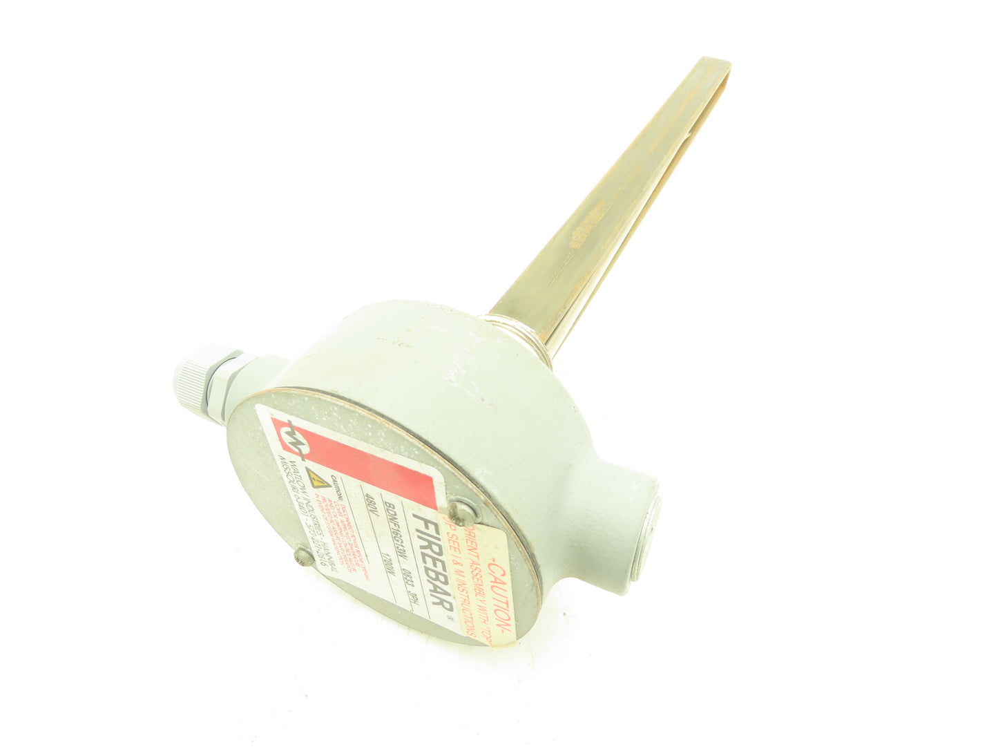 Watlow Firebar BDNF16G13W Immersion Heater 1700W 480V 3PH 1.25" Screw Plug 16"L