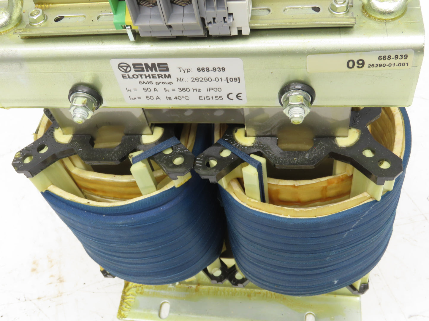 SMS Elotherm 668-939 Power Isolation Transformer Line Reactor 50A 360Hz