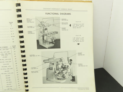 Cincinnati Milacron Manual 3 & 5 HP Independent Overhead Spindle Service Parts
