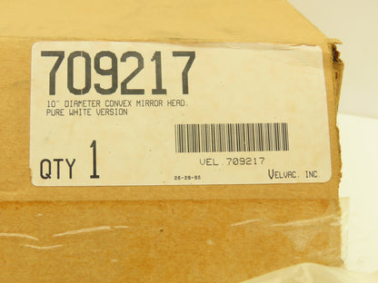 Velvac 709217 10" Center Mount Convex Mirror White Back Pivoting Stud 5/16"-18