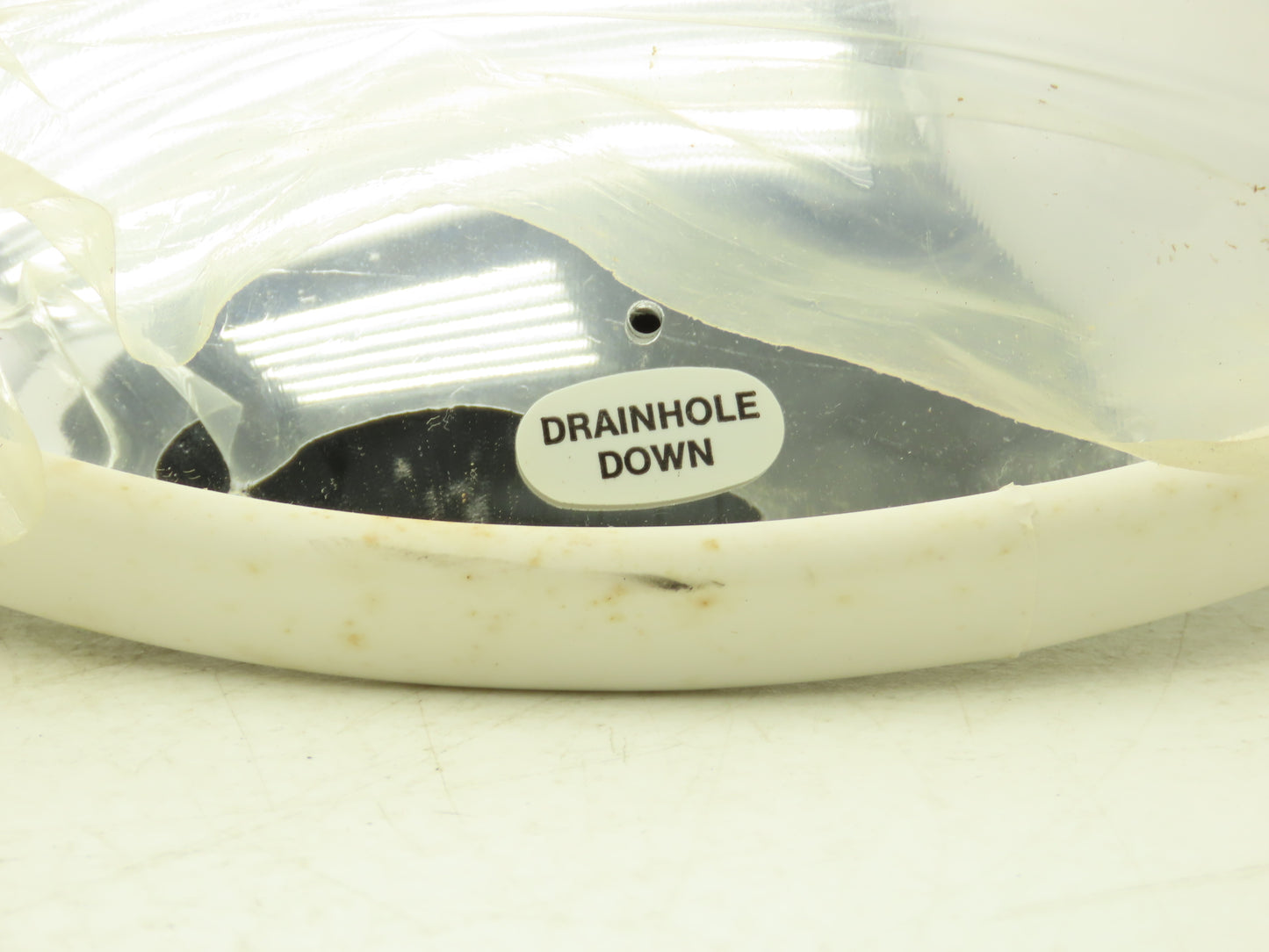 Velvac 709217 10" Center Mount Convex Mirror White Back Pivoting Stud 5/16"-18