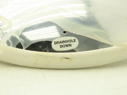 Velvac 709217 10" Center Mount Convex Mirror White Back Pivoting Stud 5/16"-18