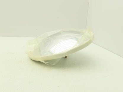 Velvac 709217 10" Center Mount Convex Mirror White Back Pivoting Stud 5/16"-18