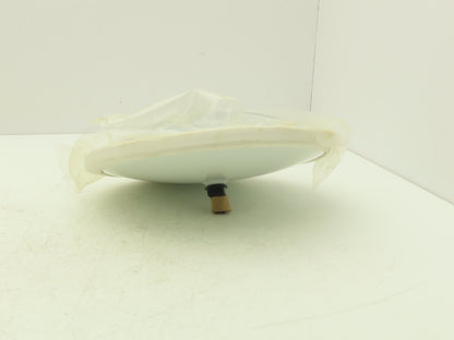 Velvac 709217 10" Center Mount Convex Mirror White Back Pivoting Stud 5/16"-18
