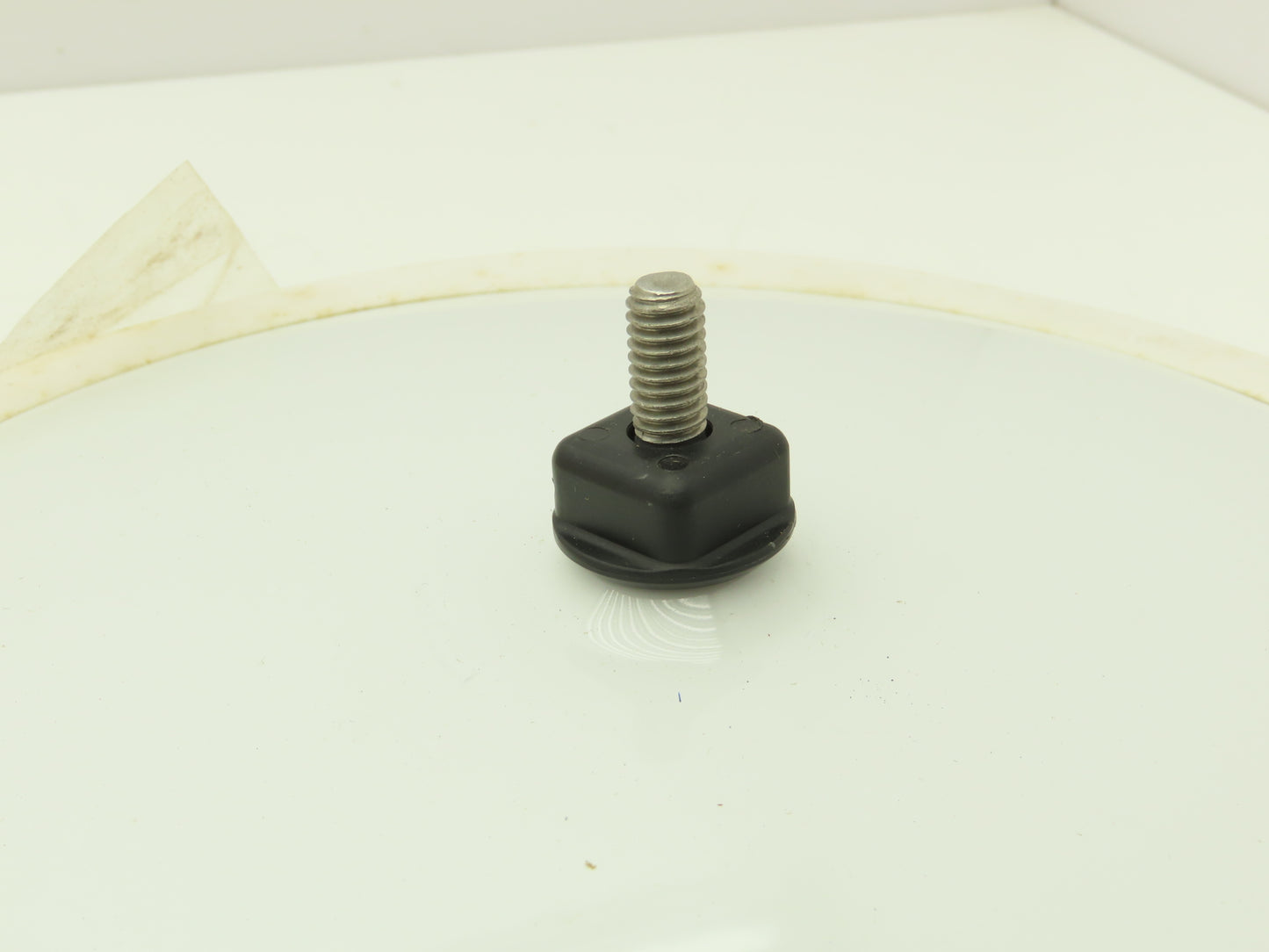 Velvac 709217 10" Center Mount Convex Mirror White Back Pivoting Stud 5/16"-18