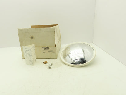 Velvac 709217 10" Center Mount Convex Mirror White Back Mounting Stud 5/16"-18