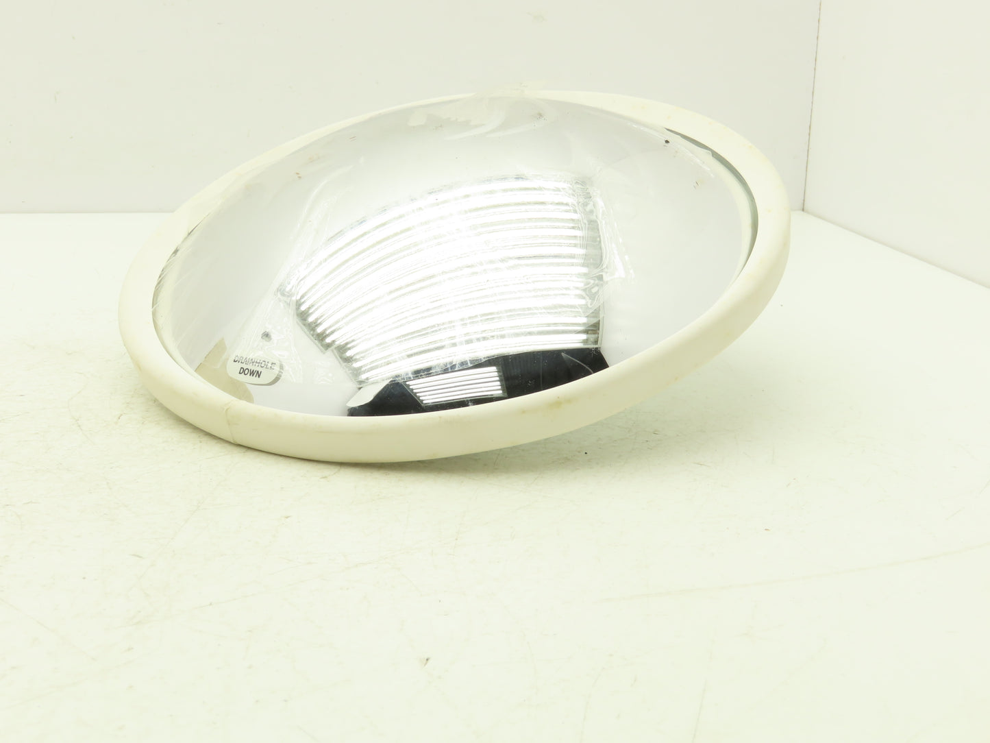 Velvac 709217 10" Center Mount Convex Mirror White Back Mounting Stud 5/16"-18