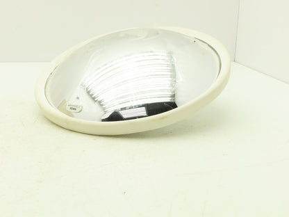 Velvac 709217 10" Center Mount Convex Mirror White Back Mounting Stud 5/16"-18