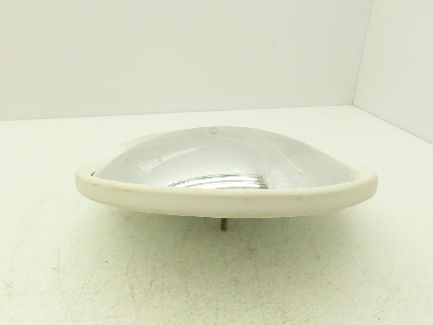 Velvac 709217 10" Center Mount Convex Mirror White Back Mounting Stud 5/16"-18
