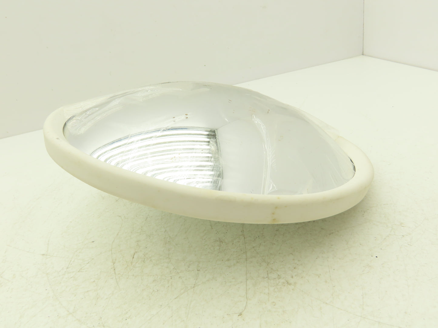 Velvac 709217 10" Center Mount Convex Mirror White Back Mounting Stud 5/16"-18