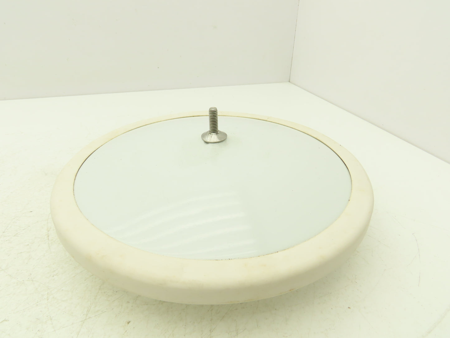 Velvac 709217 10" Center Mount Convex Mirror White Back Mounting Stud 5/16"-18