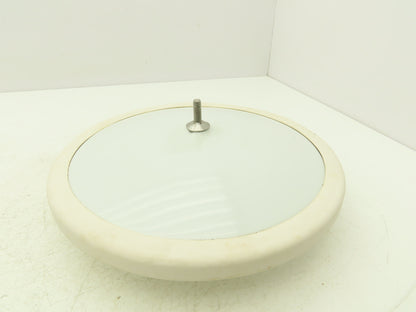 Velvac 709217 10" Center Mount Convex Mirror White Back Mounting Stud 5/16"-18