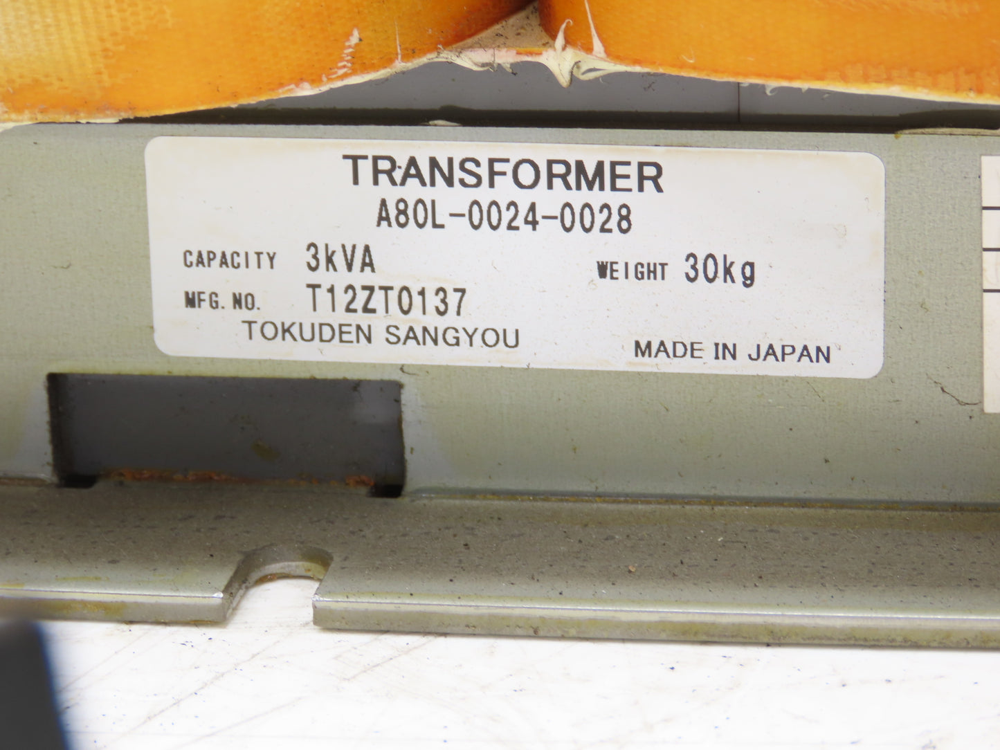 Tokuden Sangyou Step-Down Transformer 3Phase 3kVA 380-575V HV 210-230V LV