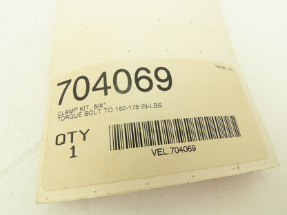 Velvac 704069 Clamp Kit 5/8" Round 5/16" Mounting Hole Aluminum Lot of 6