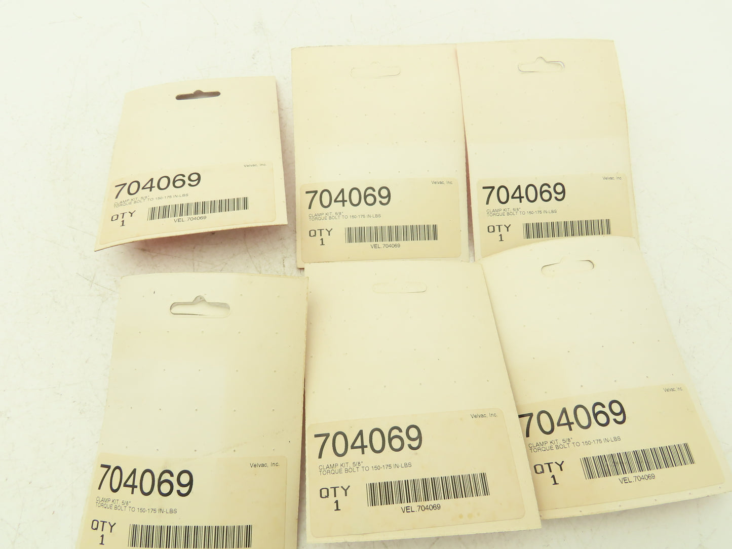 Velvac 704069 Clamp Kit 5/8" Round 5/16" Mounting Hole Aluminum Lot of 6