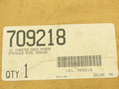 Velvac 709218 10" Center Mount Convex Mirror Stainless Mounting Stud 5/16"-18