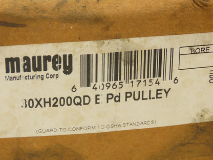 Maurey 30XH200QD E Synchronous Sprocket For Polychain Belt 30T x 200mm Drive Dia