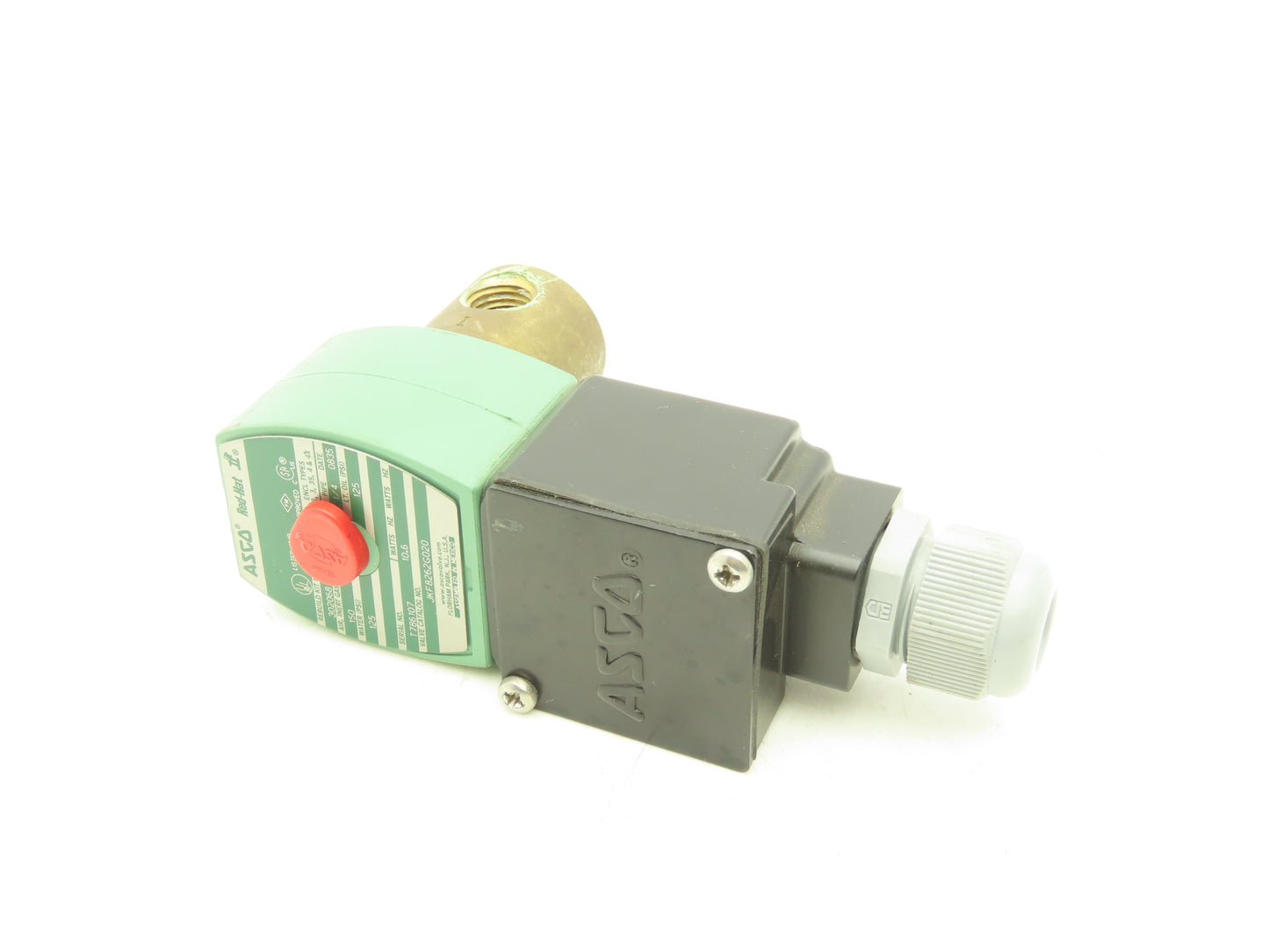 Asco Red Hat JKF8262G020 Brass Solenoid Valve 2-Way 1/4"NPT 24VDC NC