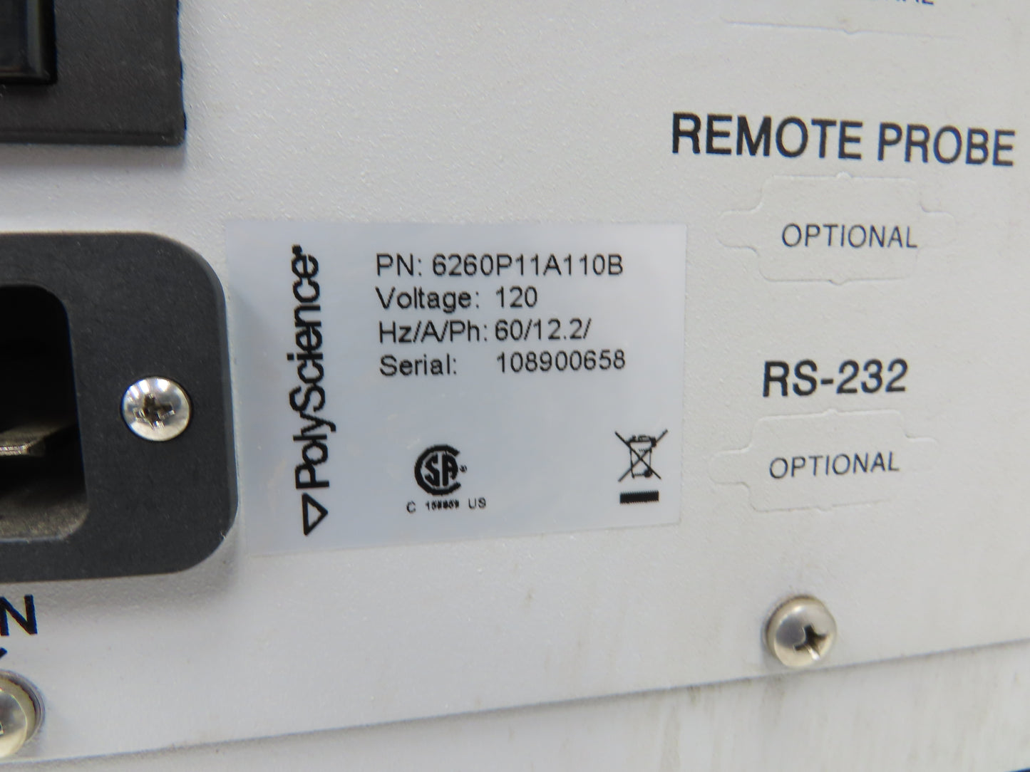 PolyScience 6260P11A110B Recirculating Chiller Positive Displacement Pump 115V