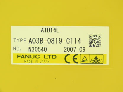 Fanuc A03B-0819-C114 I/O Input POS Logic Module 20 Point Relay AID16L Lot of 4