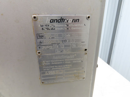 Handtmann 150-01 Filling Station 1"x 3/4" Plastic Water Pump 480V Control Panel