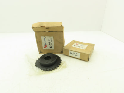 Finished Bore S40 B 30H Roller Chain Sprocket 30 Tooth #40 1-1/4"ID Lot of 2