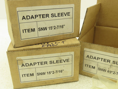 PT International SNW15X2-7/16 Adapter Sleeve 2.4375" Bore 58mm LTB Lot of 3