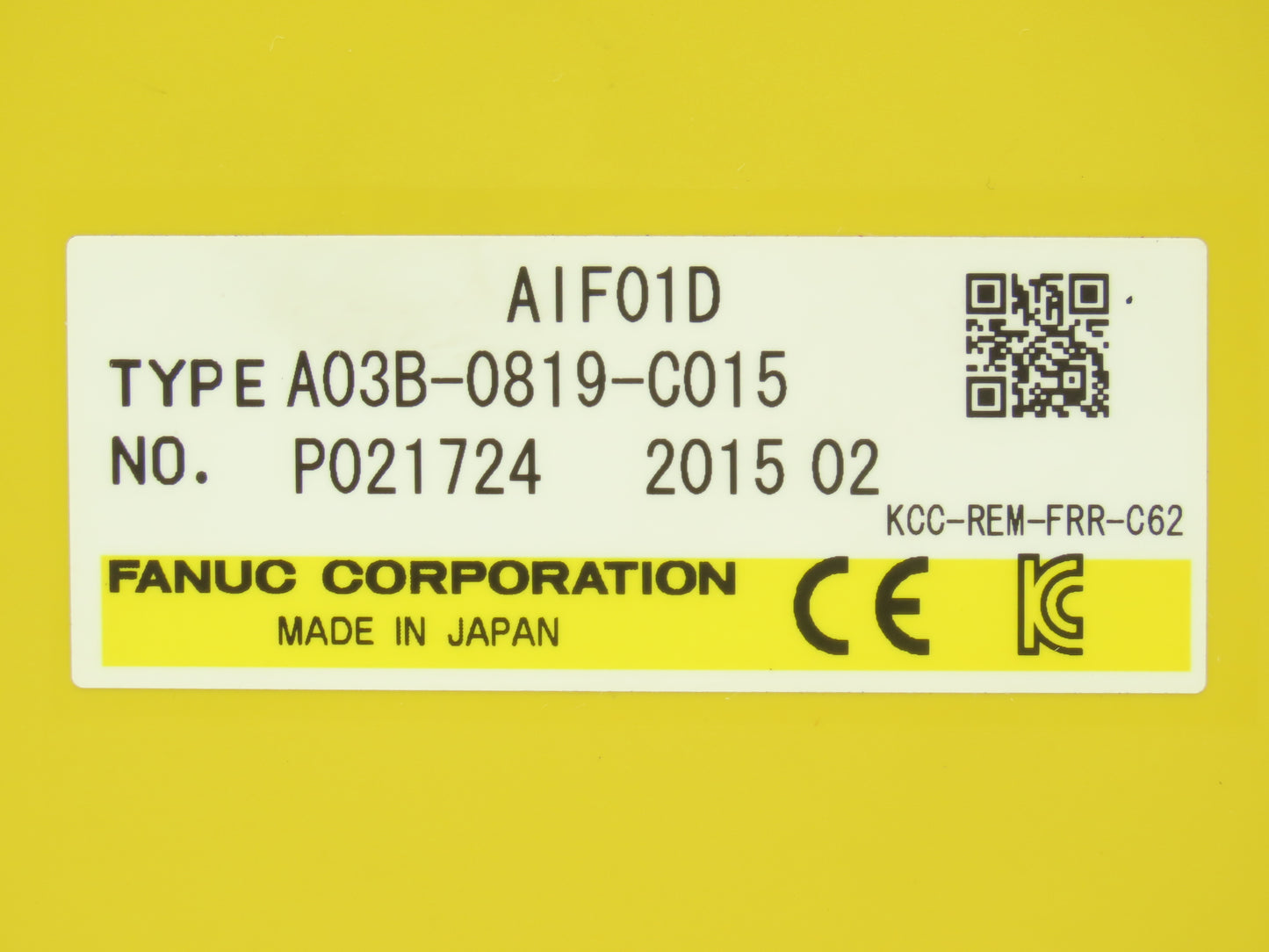 Fanuc A03B-0819-C015 I/O Input Output Interface Module 24VDC AIF01D