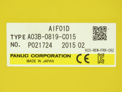 Fanuc A03B-0819-C015 I/O Input Output Interface Module 24VDC AIF01D