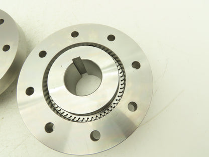 Ameridrives F201.5 EB FB 1-5/8 1-3/4 Gear Coupling Sleeves & Hubs Set w Hardware