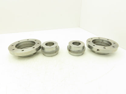 Ameridrives F201.5 EB FB 1-5/8 1-3/4 Gear Coupling Sleeves & Hubs Set w Hardware