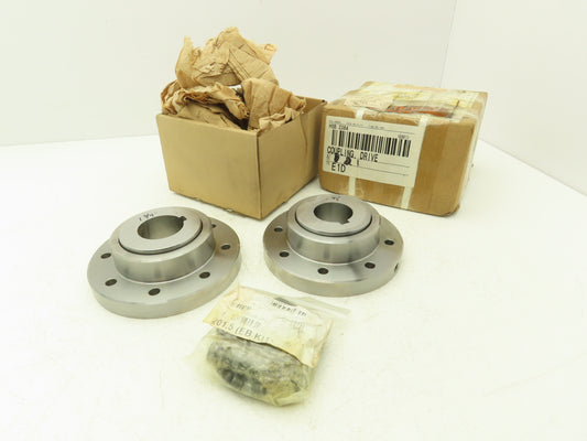 Ameridrives F201.5 EB FB 1-5/8 1-3/4 Gear Coupling Sleeves & Hubs Set w Hardware