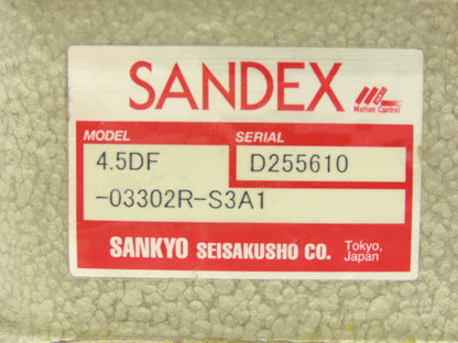 Sankyo Sandex 4.5DF-03302R-S3A1 Rotary Indexing Drive 85mm OD Dual Input