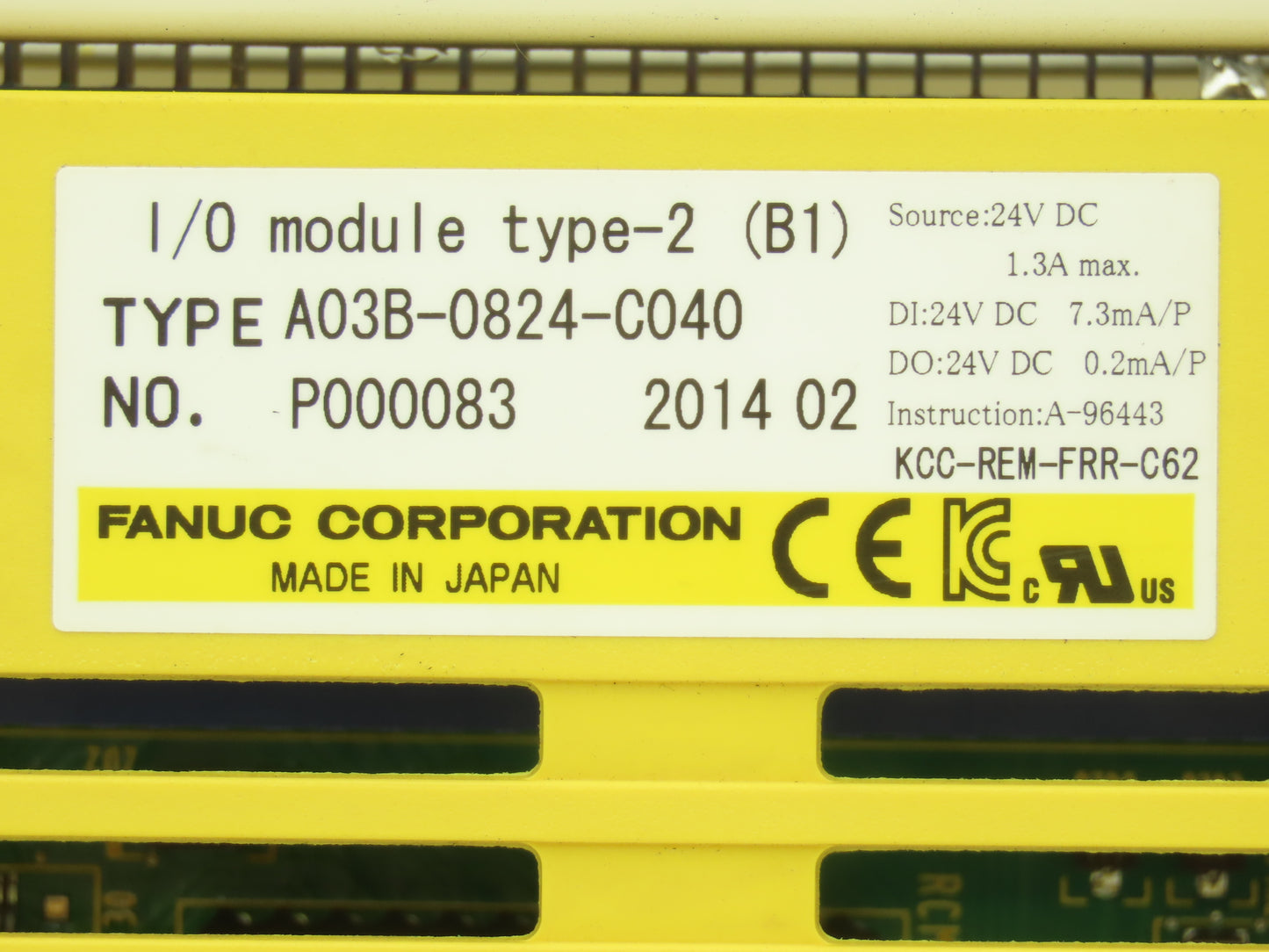 Fanuc A03B-0824-C040 I/O Input Output Module 24VDC Type 2 B1
