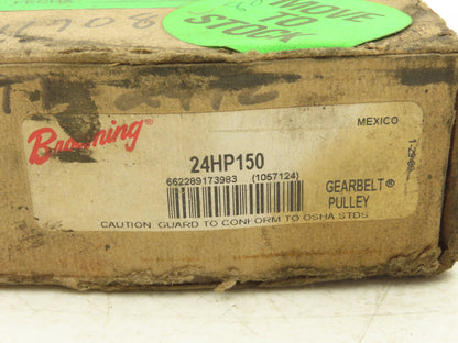 Browning 24HP150 Timing Belt Pulley 24Tooth .500" Pitch 3.76"OD 1.50" Belt Width