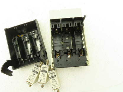 Jean Muller NH00-160A Fuse Switch Disconnector 3 Pole 690V 160A w (3) 16A Fuses