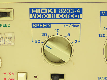 Hioki 8203-4 Micro Hi Corder Clamp Meter 120/240/480V Range 120VAC/12VDC Input