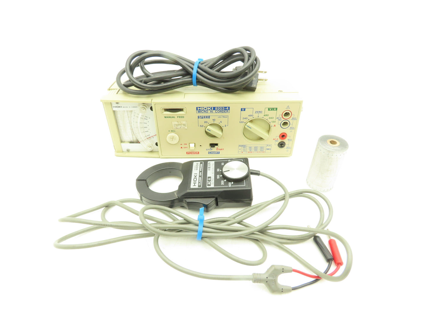 Hioki 8203-4 Micro Hi Corder Clamp Meter 120/240/480V Range 120VAC/12VDC Input