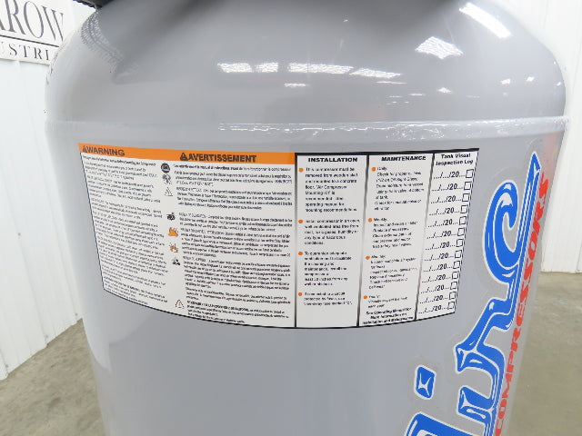BelAire BA Reciprocating Air Compressor 23CFM 7.5HP 230V 1Ph 80 Gal