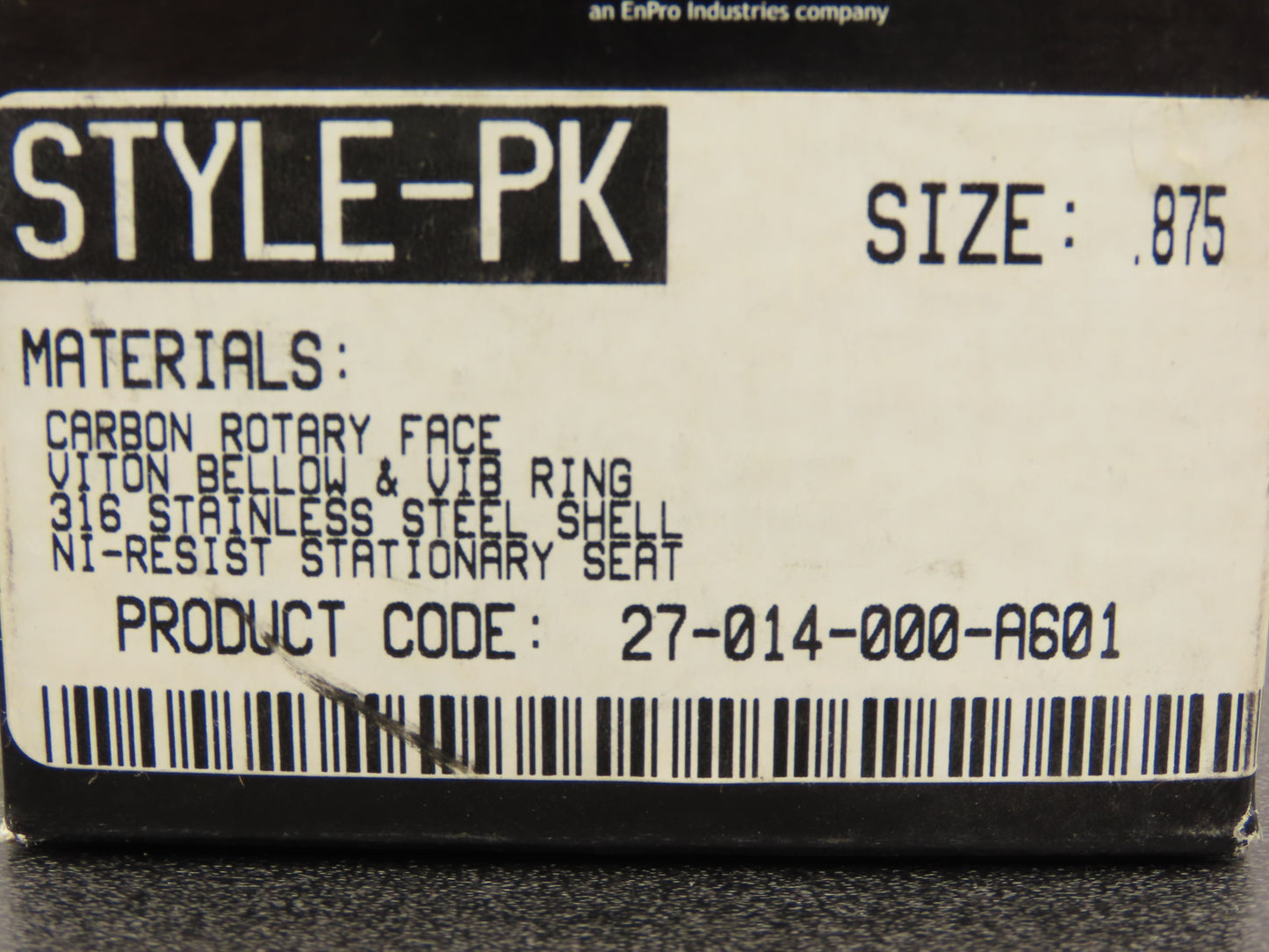 Garlock Klozure 27-014-000-A601 .875" PK Mechanical Seal 7/8" Shaft
