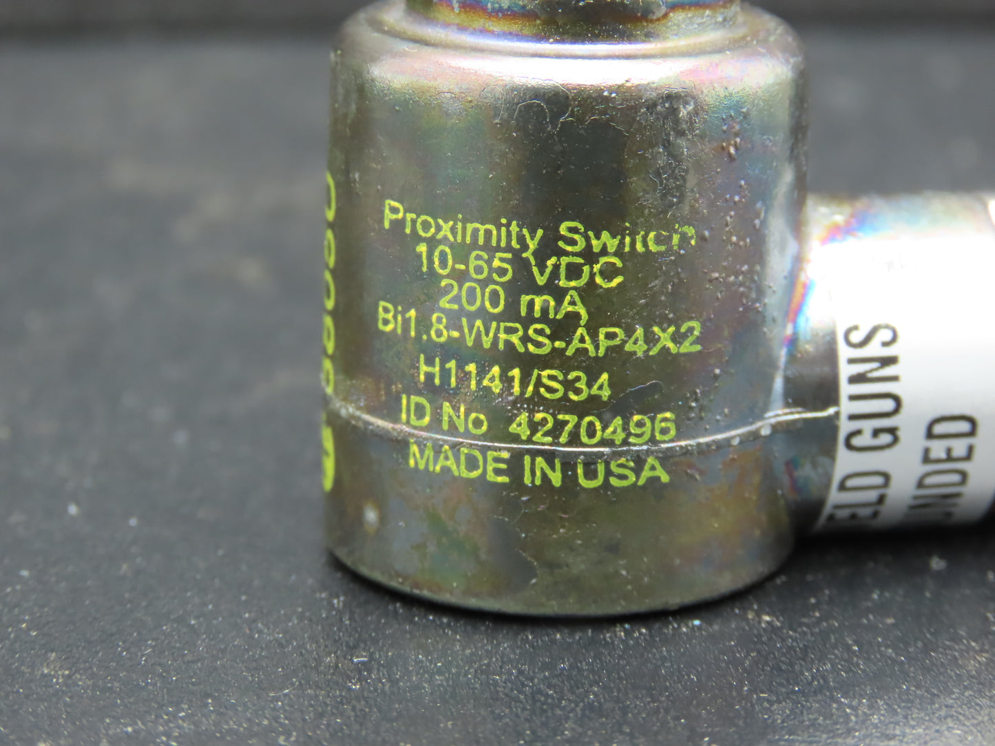 Turck Bi1.8-WRS-AP4X2 H1141/S34 Cylinder Proximity Sensor 10-65VDC
