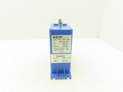 ICAR LNK-P7X-200-180 Capacitor 1800VDC 1250VAC 50A 360Hz Rated Voltage 450 Ums