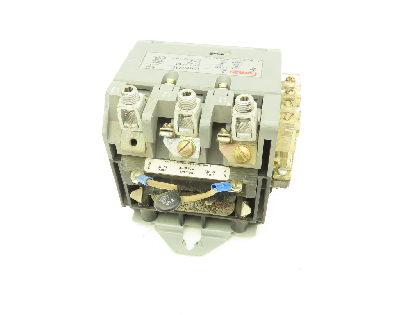 Furnas 40HP32AF 50Hp Contactor Motor Starter 90A 600v 3Ph 120v Coil Size 3