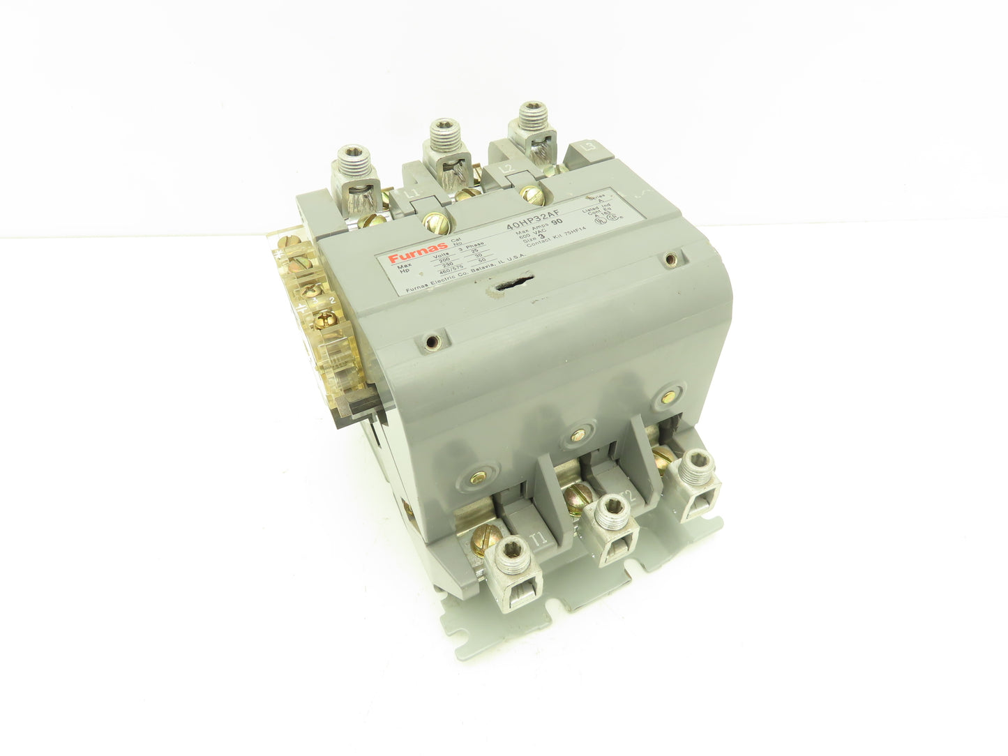 Furnas 40HP32AF 50Hp Contactor Motor Starter 90A 600v 3Ph 120v Coil Size 3