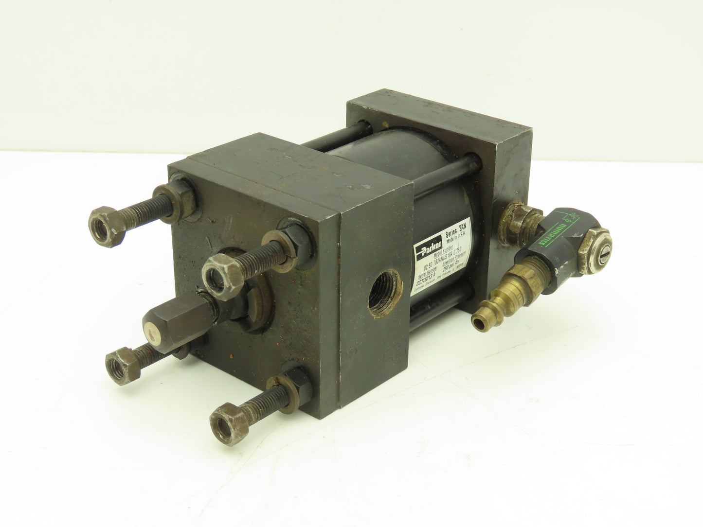 Parker 02.50 TB2ANUS19A Pneumatic Air Cylinder 2-1/2" Bore 3/4" Stroke 250psi