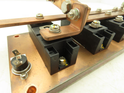 Water Cooling Block Solid Copper Base CPUs & Resistors 1/4"NPT Fittings Busbar
