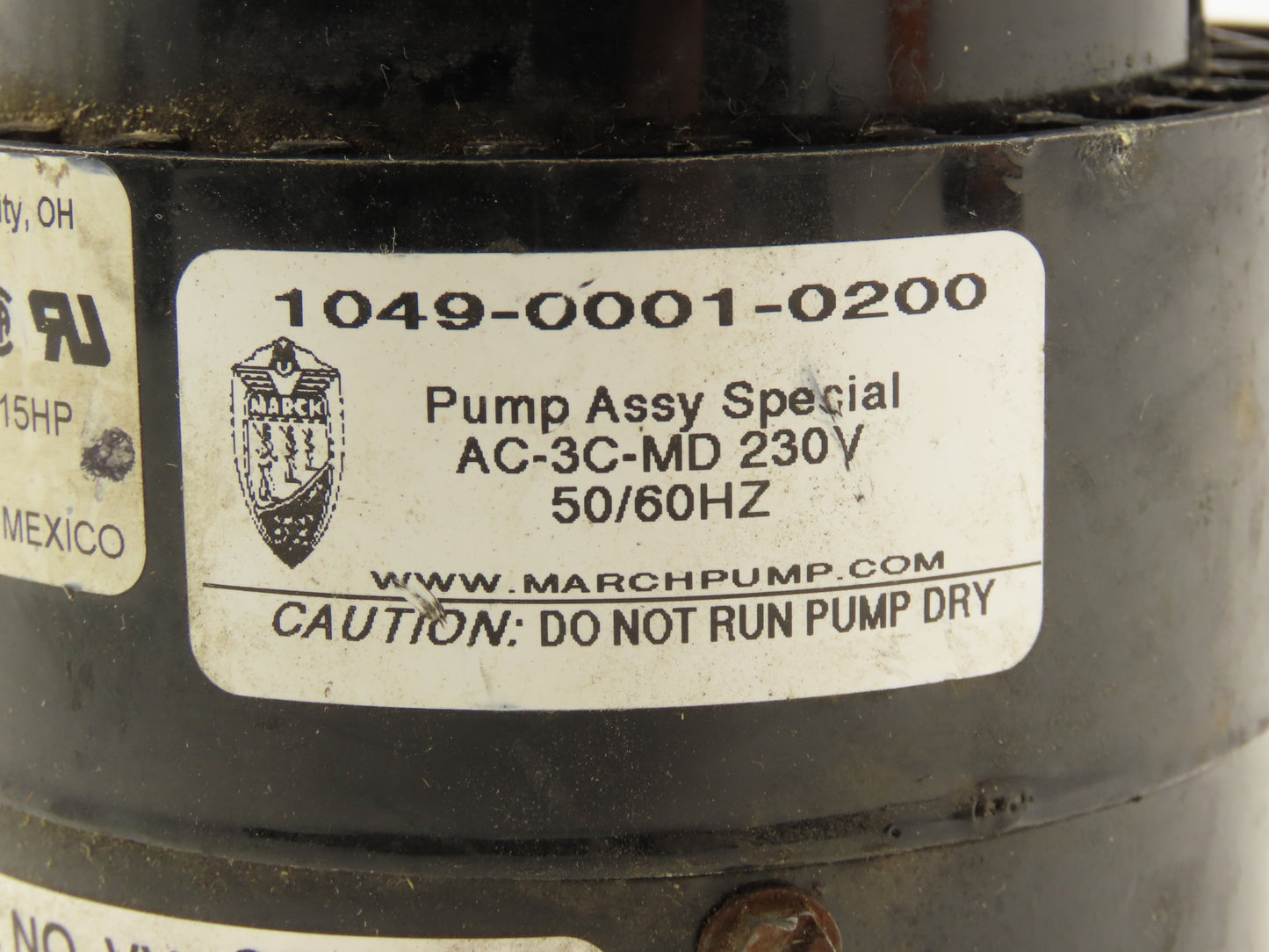 March AC-3C-MD Centrifugal Magnetic Drive Pump 8.7 GPM 3000RPM 230V